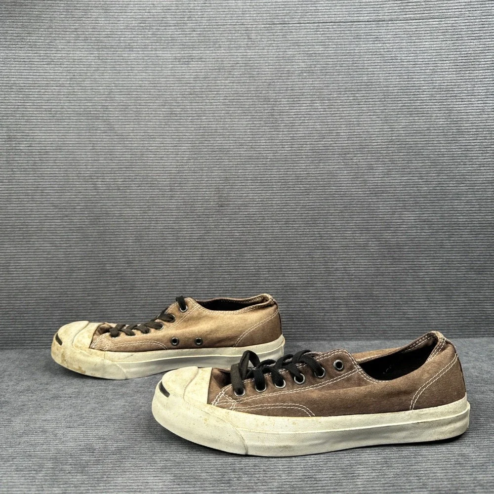 Converse Jack Purcell Low Top Brown Canvas Sneakers Mens 7 Womens 8.5 110853